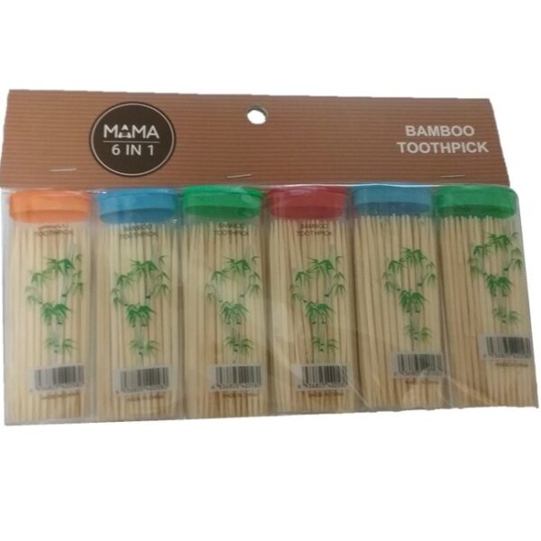 BAMBOO TOOTHPICK ROUND 6PCS