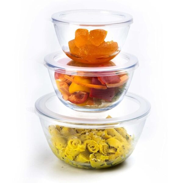 BEST CHOICE BOROSILICATE GLASS BOWL 3PCS HBG302