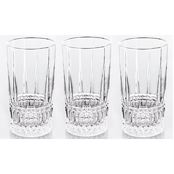 TUBE TUMBLER GLASS 300ML 3PCS