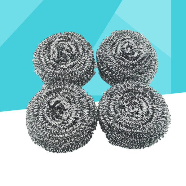 STAINLESS STEEL SCRUBBER S/S 4PCS