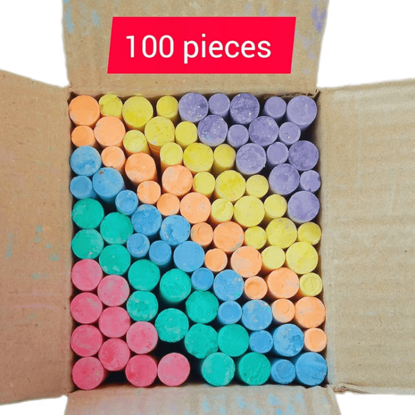 COLOURED CHALK 100STICKS