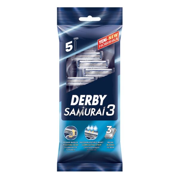 DERBY SAMURAI 3POLY SHAVING STICKS 5PCS