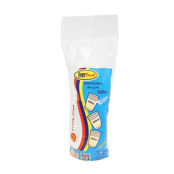 EVERPACK DISPOSABLE CUP 500CC 25PCS*20