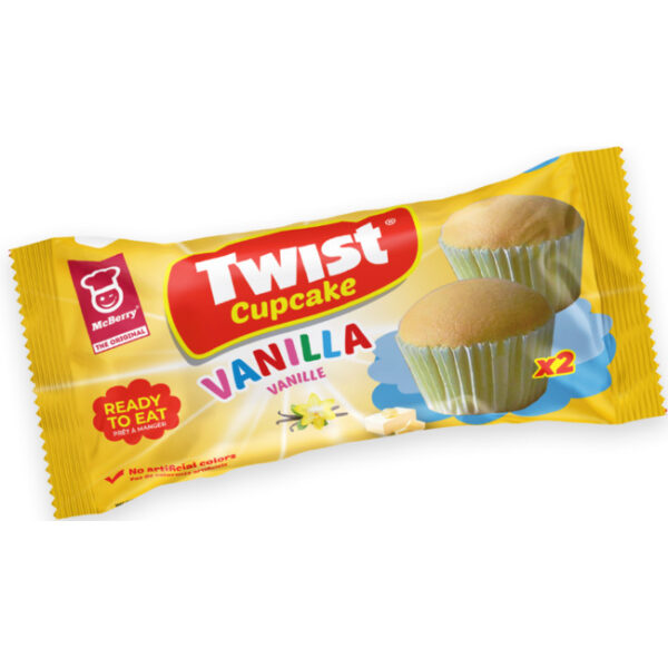 MCBERRY TWIST VANILLA SINGLE CUPCAKE 16G