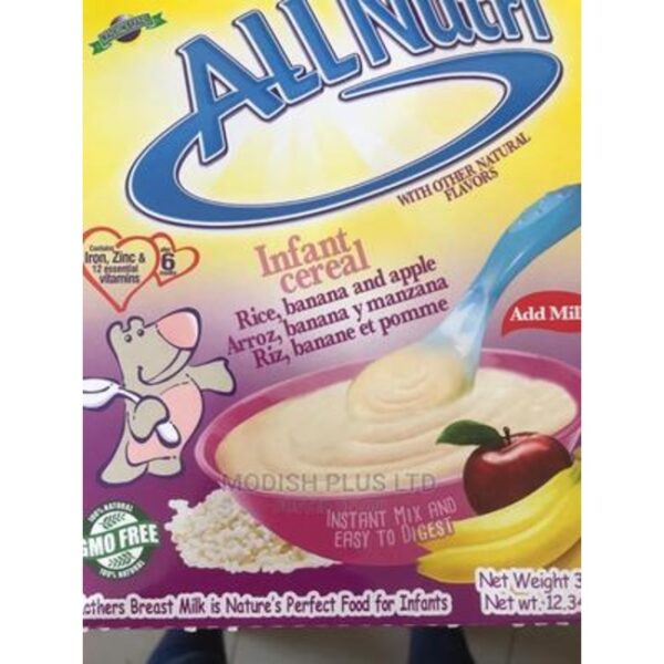 ALL NUTRI INFANT RICE, BANANA & APPLE 350G