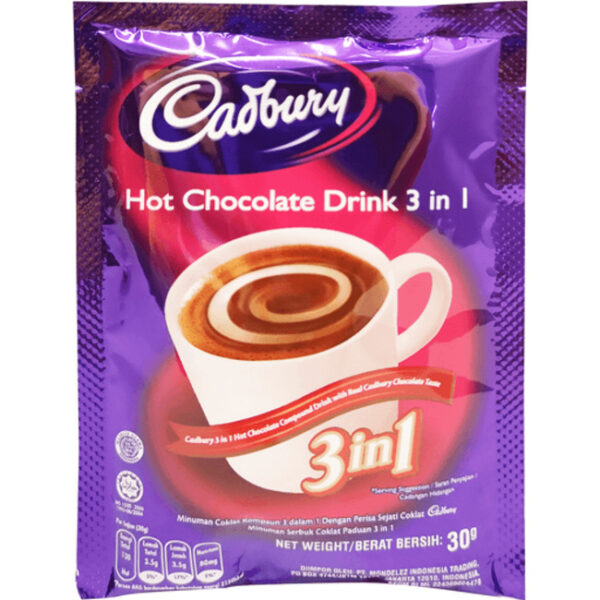 CADBURY HOT CHOCO 3 IN 1 DRK 30G