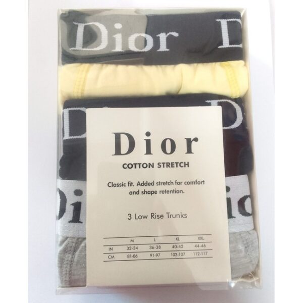 DIOR COTTON STRETCH BOXER 3PCS