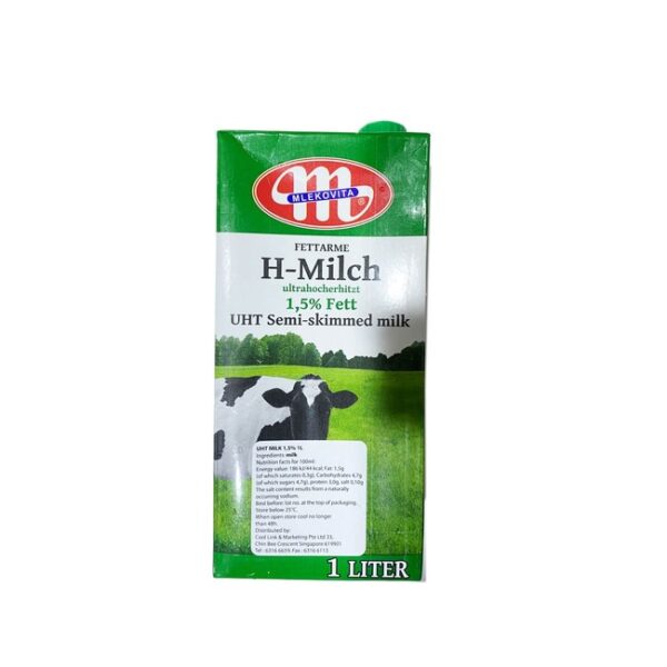 MLEKOVITA UHT SEMI SKIMMED 1LT